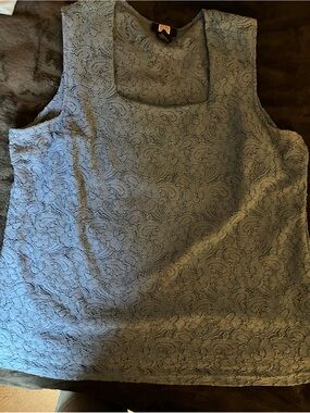 Studio 1940 Sky Blue Lace Tank